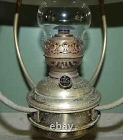 Vintage IDEAL BRENNER 20 Brass Nautical Hanging Oil Kerosene Ship Lamp Original