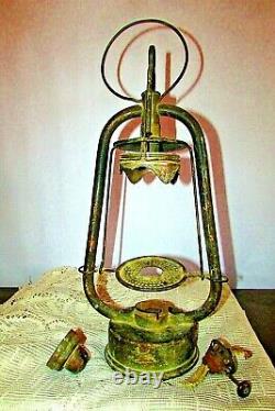 Vintage Oil Lamp Light Kerosene, Rare Antique Lantern, Unique Lamp Ottoman era