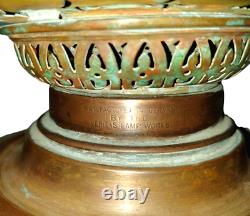 Vintage Old Antique Brass Rare Veritas Lamp Works Beautiful Kerosene Oil Lamp