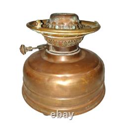 Vintage Old Antique Brass Rare Veritas Lamp Works Beautiful Kerosene Oil Lamp