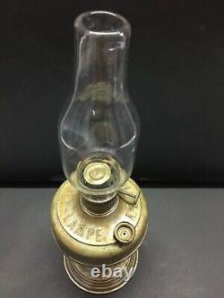 Vintage Old R. Ditmar Vienna Oil Kerosene Lamp With Original Glass Austria