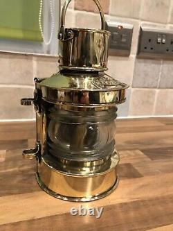 Vintage Original Brass Ships Masthead Oil Light Lamp Maritime Marine Nautical