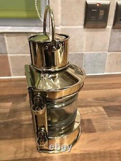 Vintage Original Brass Ships Masthead Oil Light Lamp Maritime Marine Nautical