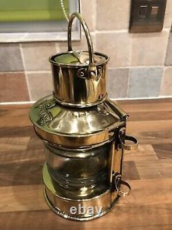 Vintage Original Brass Ships Masthead Oil Light Lamp Maritime Marine Nautical