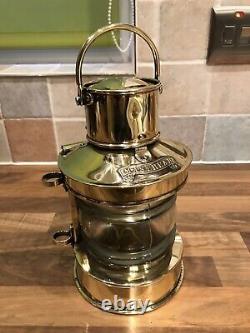 Vintage Original Brass Ships Masthead Oil Light Lamp Maritime Marine Nautical