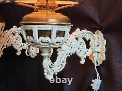 Vintage Pair Oil Lamp Wall Lights Decorative Rotating Wall Mount