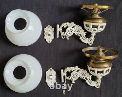 Vintage Pair Oil Lamp Wall Lights Decorative Rotating Wall Mount