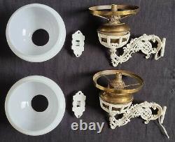 Vintage Pair Oil Lamp Wall Lights Decorative Rotating Wall Mount