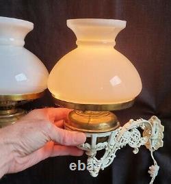 Vintage Pair Oil Lamp Wall Lights Decorative Rotating Wall Mount