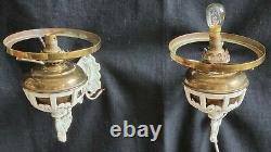 Vintage Pair Oil Lamp Wall Lights Decorative Rotating Wall Mount