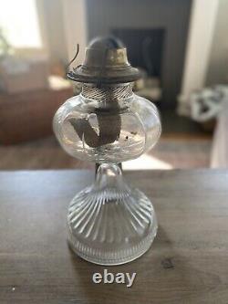 Vintage Pedestal Oil Lamp