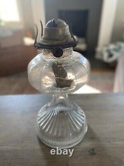 Vintage Pedestal Oil Lamp