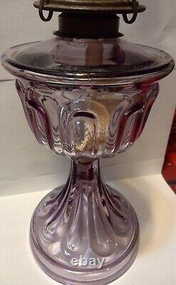 Vintage Purple Oil Lamp (21Tall)