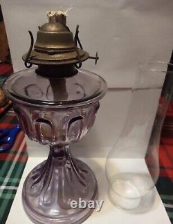 Vintage Purple Oil Lamp (21Tall)