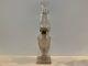 Vintage Westmoreland Diamond & Ribbed Clear Glass Oil Lamp with Chimney