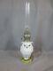 Vintage White Owl Oil Lamp And Chimney Shepards Hut Farmhouse