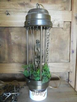 Vintage working golden Greek Goddess woman mineral shower Oil Lamp Local Pick Up