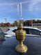Vtg 1897 L&B Brevete The Belgian Lamp Brass Oil Lamp Antique With Chimney Works