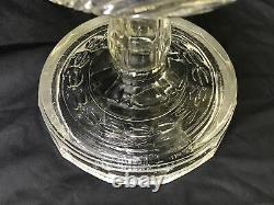 Vtg Antique Aladdin Washington Drape Oil Lamp Model B B-53 Crow Foot Clear Glass