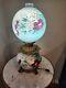 Vtg Gone With The Wind Hand Painted Parlor Oil Lamp Victorian Floral GWTW 22