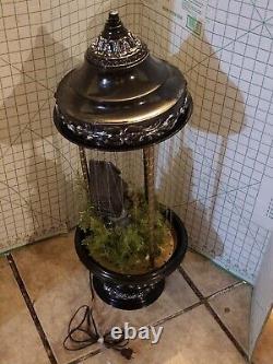 Vtg Grist Mill Mineral Oil Rain Lamp Water Wheel Parting Out/For Repair (Read)