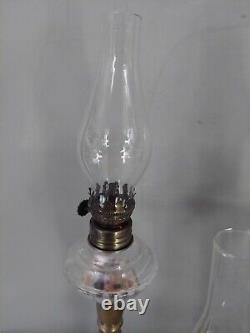 Vtg Kerosene Peg Lamp Candlesticks Glass Chimney Wicks Lot 3 16 12 Antique