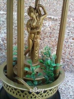 Vtg Nude Goddess 17 Mineral Oil Rain Swag Lamp Drop Drip Motion Table Light