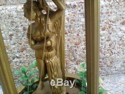 Vtg Nude Goddess 17 Mineral Oil Rain Swag Lamp Drop Drip Motion Table Light