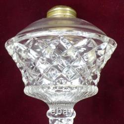 Westmoreland Block Kerosene Oil Lamp Gillinder & Sons 420 Clear Glass 1893