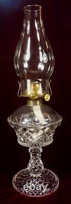 Westmoreland Block Kerosene Oil Lamp Gillinder & Sons 420 Clear Glass 1893