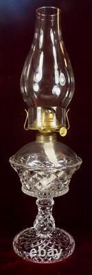 Westmoreland Block Kerosene Oil Lamp Gillinder & Sons 420 Clear Glass 1893