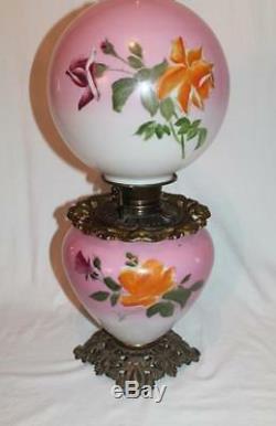 Wonderful Bradley Hubbard Gone with the Wind Banquet or Parlor Oil Lamp