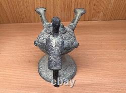 Wonderful Museum Quality Rare Ancient Roman Bronze Oil Lamp