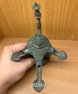 Wonderful Museum Quality Rare Ancient Roman Bronze Oil Lamp