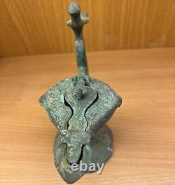 Wonderful Museum Quality Rare Ancient Roman Bronze Oil Lamp