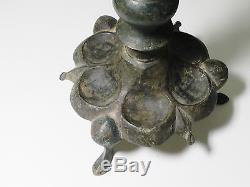 Zurqieh Beautiful Islamic Bronze Oil Lamp With Stand, Khorasan, 11th Century